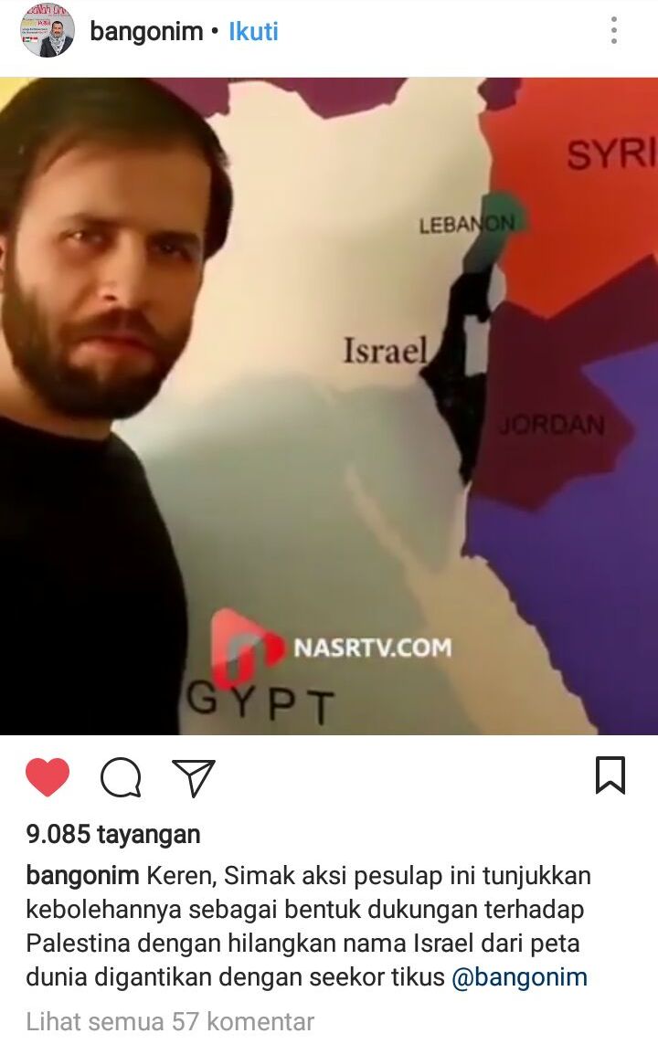 KEREN! Aksi Pesulap Ini Menghilangkan Nama Israel dari Peta Dunia