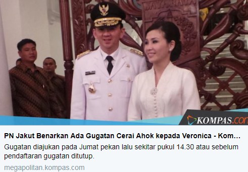 Soal Isu Perceraian Ahok; Pendukung Ahok Was-was, Kontra Ahok Mawas