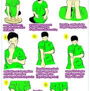 Tayamum : tidak bisa berwudhu dengan air, atau tidak menemukan air