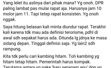 Gerindra: Lambannya Pengesahan UU Anti Terorisme Karena Sikap Pemerintah