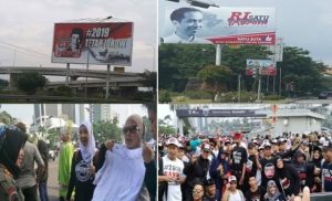Ironis…!! Baju Kaos #2019GantiPresiden Digembosi, Baliho Raksasa Untuk Jokowi Bebas Terpasang