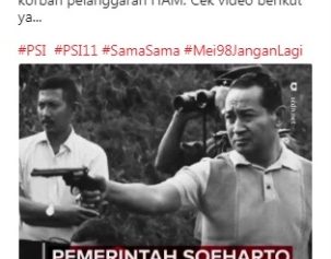 Tuding Soeharto Bunuh & Bantai Rakyat, Netizen ; “PSI Takut Lawan Parpol, Makanya Nyari Lawan Yang Nggak Ada”