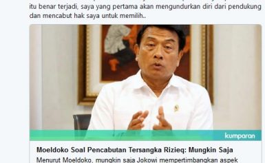 SP3 Kasus Chat HRS; Pendukung Jokowi Berenti Ngetwit dan Ogah Dukung Jokowi