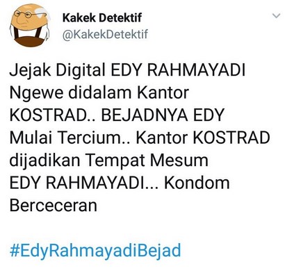 Kicauan Fitnah #KakekDetektif Makin Menjadi-jadi, Kali ini Menyerang Institusi TNI dan KOSTRAD