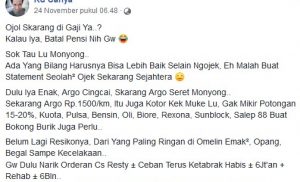 Tim Kampanye Nasional Jokowi Sebut Gaji Tukang Ojek Besar, OJOL: Sok Tau Lu Monyong