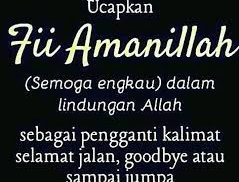 Cara Membalas Ucapan Fii Amanillah